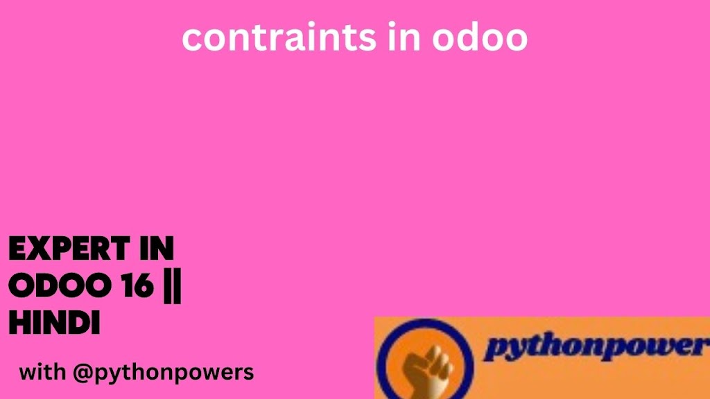 contraints in odoo